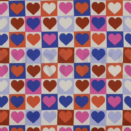 FINE POPLIN HEARTS OFF-WHITE #7