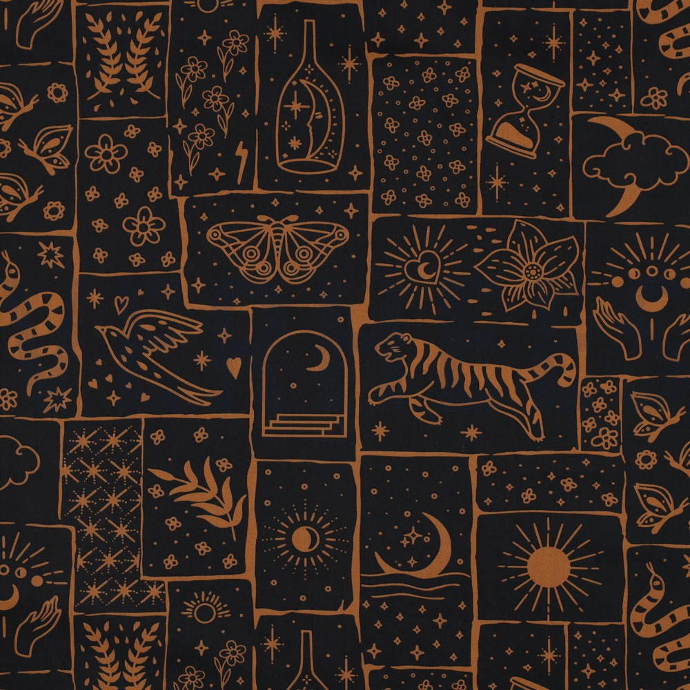 FINE POPLIN BOHO BLACK (hover)