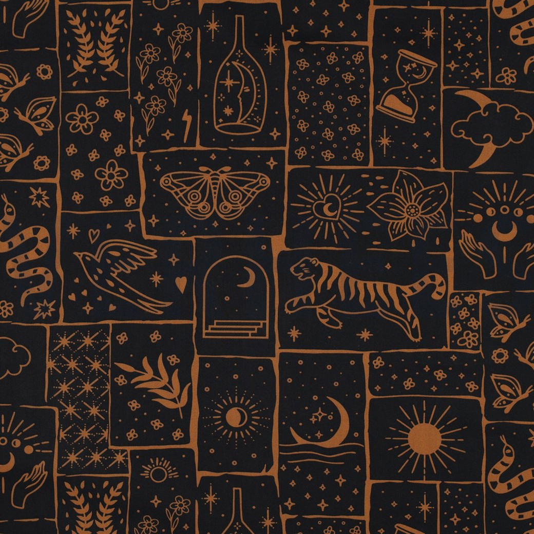 FINE POPLIN BOHO BLACK