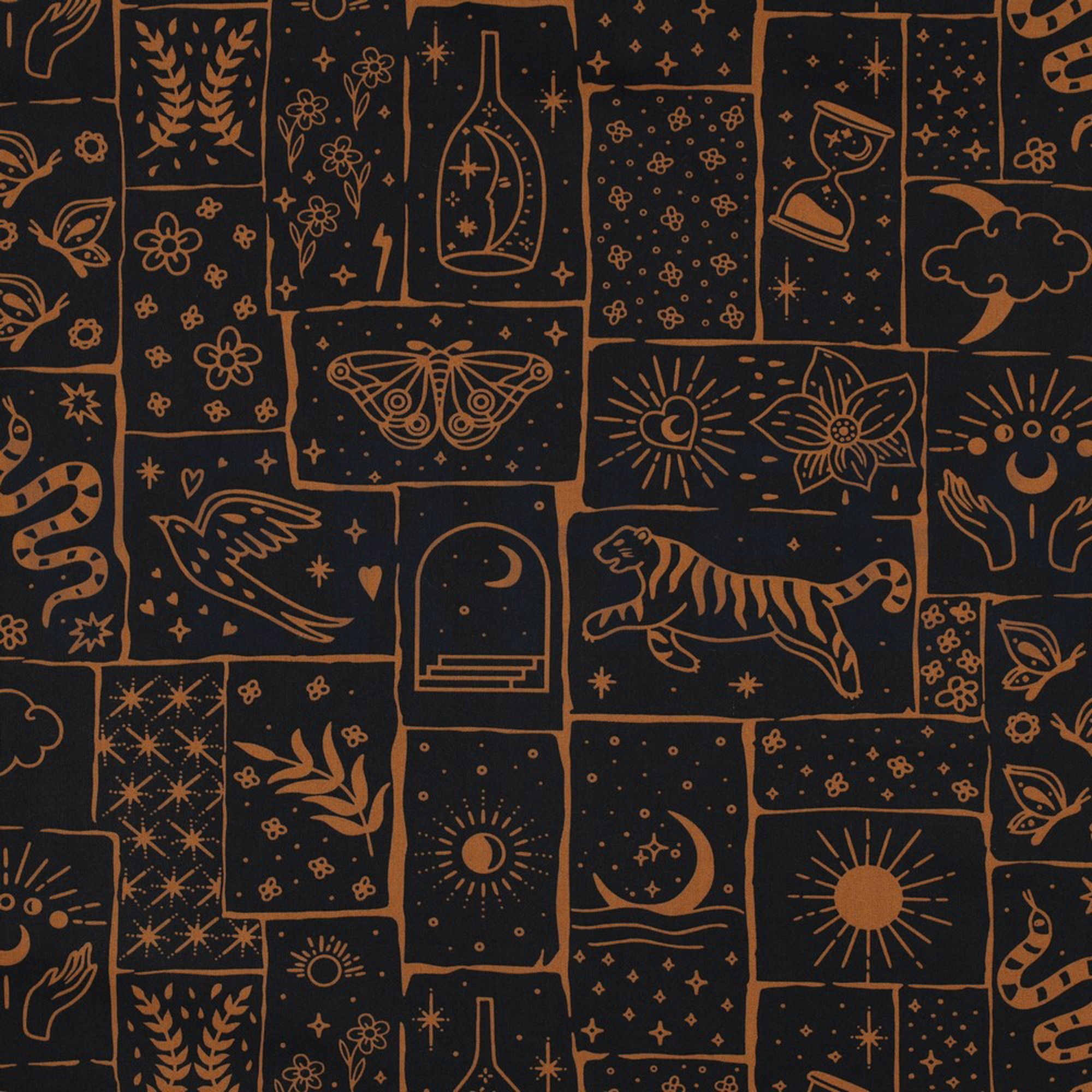 FINE POPLIN BOHO BLACK (high resolution)