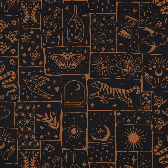 FINE POPLIN BOHO BLACK #7