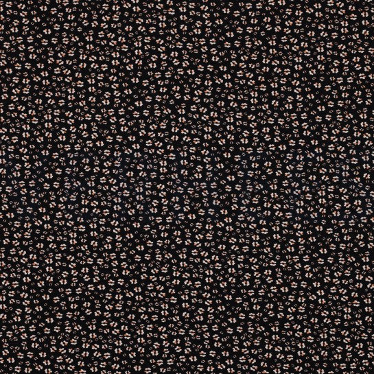 BAMBOO COTTON JERSEY FLOWERS BLACK #7
