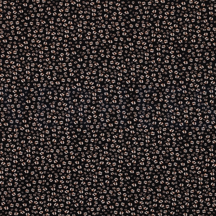 BAMBUS BAUMWOLL JERSEY BLUMEN SCHWARZ (hover)