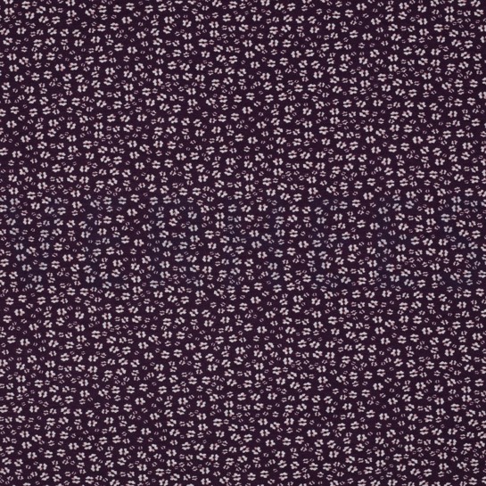 BAMBUS BAUMWOLL JERSEY BLUMEN DUNKELVIOLETT #7
