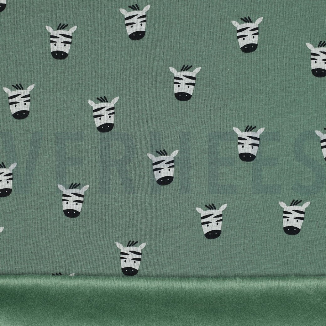 PURRING FUR ZEBRA GREEN