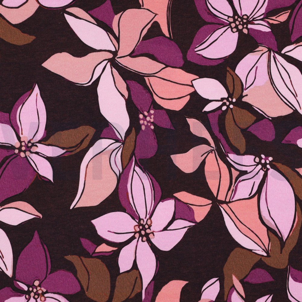 SWEAT DIGITAL FLOWERS BORDEAUX (hover)