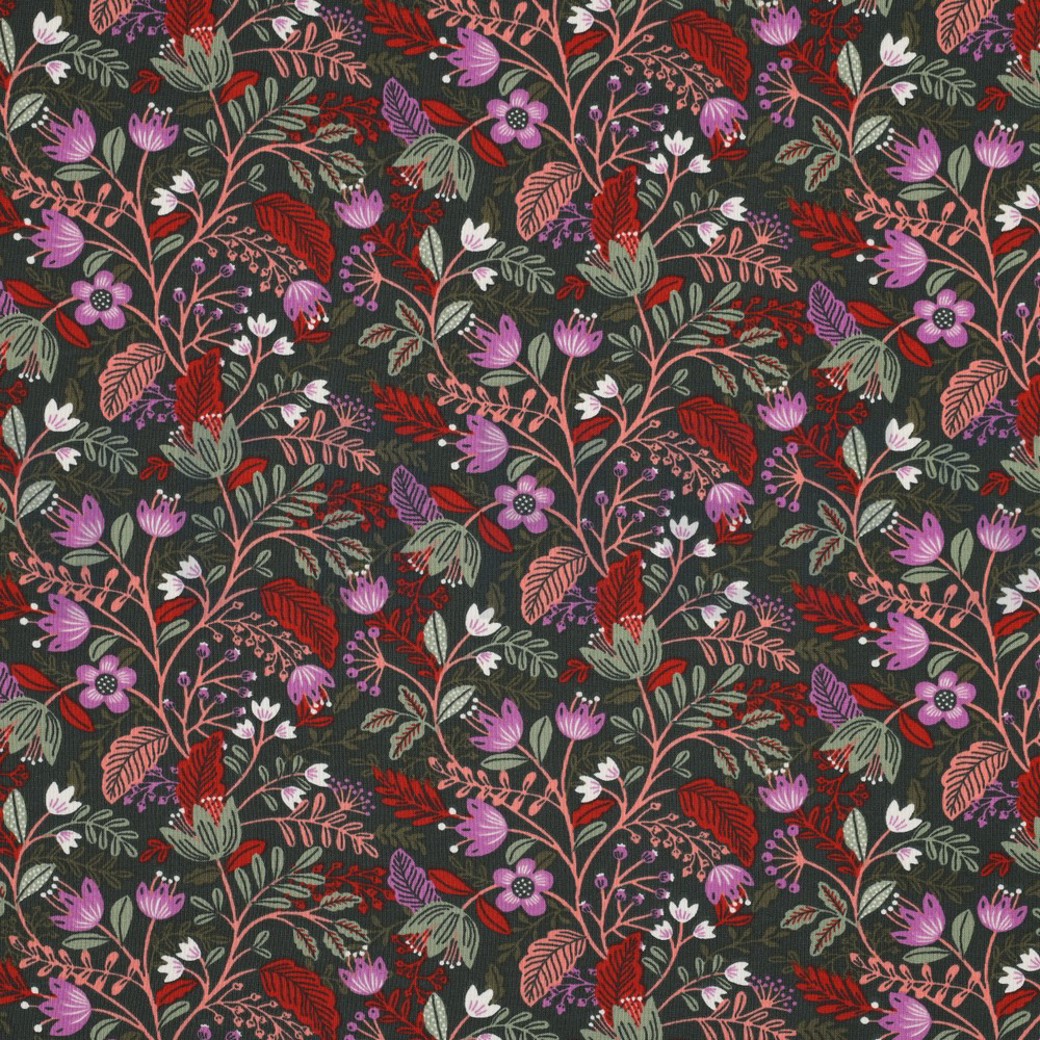 JERSEY FLOWERS ARMY GREEN