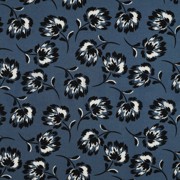 ROSELLA STRETCH FLOWERS BLUE (thumbnail)
