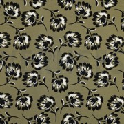 ROSELLA STRETCH FLOWERS OLIVE (thumbnail)