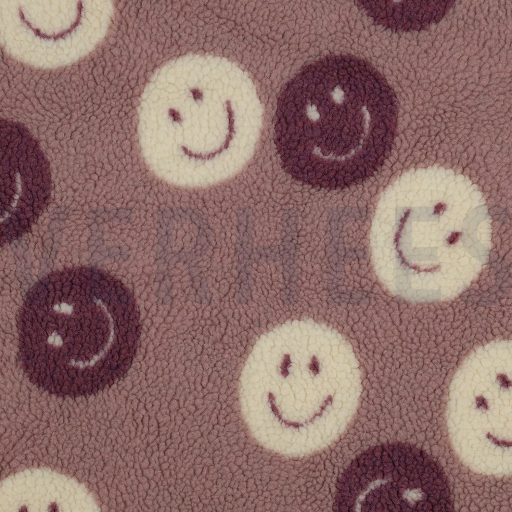 TEDDY JACQUARD HAPPY FACES MAUVE