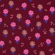 JERSEY GLITTER FLOWERS BORDEAUX (thumbnail)
