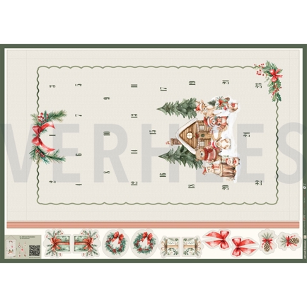 CANVAS ADVENT CALENDAR PANEL LINEN LOOK (hover)