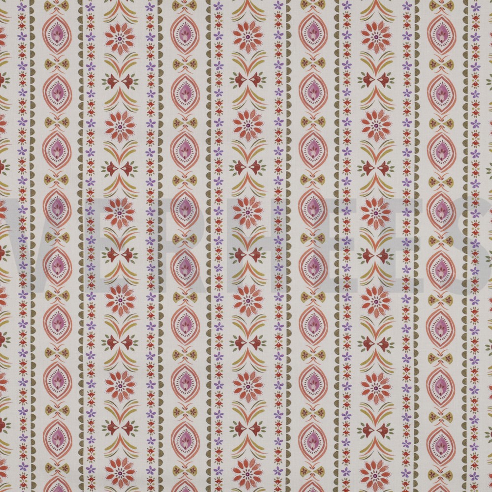 FINE POPLIN DIGITAL FLOWERS OFF-WHITE