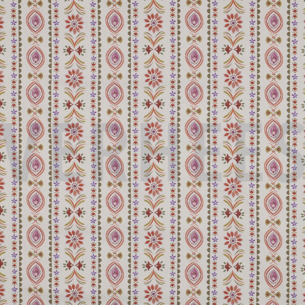 FINE POPLIN DIGITAL FLOWERS OFF-WHITE