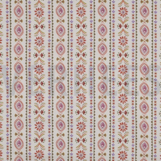 FINE POPLIN DIGITAL FLOWERS OFFWHITE #7