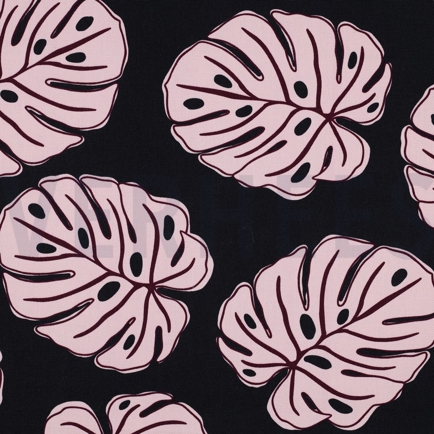 CANVAS MONSTERA LEAVES NAVY (hover)