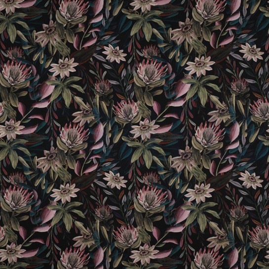 CANVAS DIGITAL FLOWERS BLACK #7