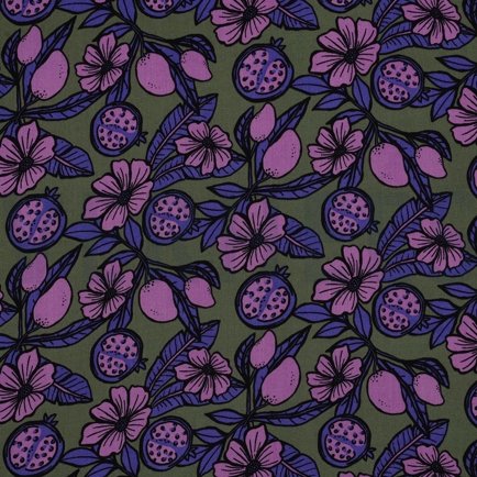 VISCOSE RADIANCE FLOWERS PURPLE (hover)