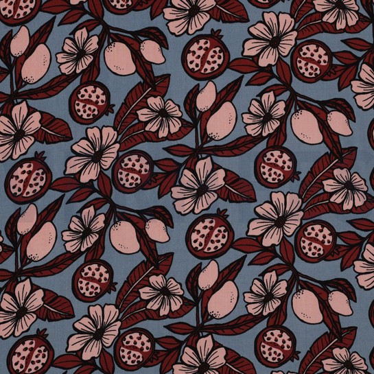 VISCOSE RADIANCE FLOWERS SALMON #7