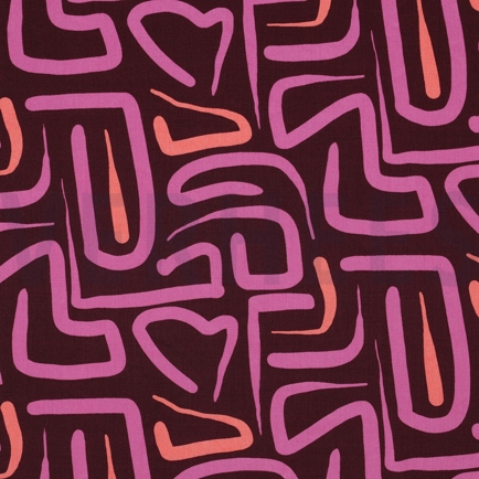 VISCOSE RADIANCE ABSTRACT BORDEAUX (hover)