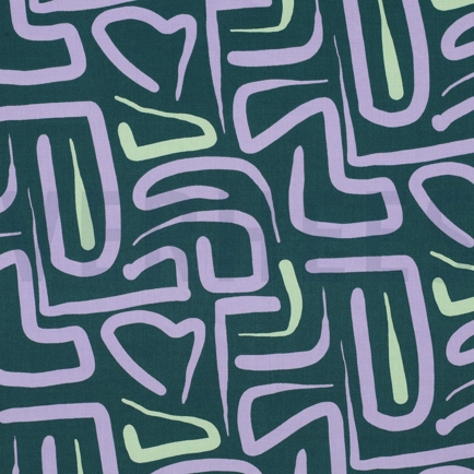 VISCOSE RADIANCE ABSTRACT DARK GREEN (hover)