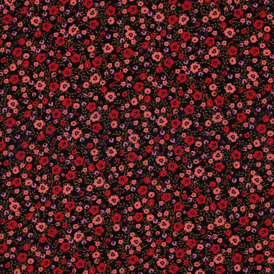 VISCOSE RADIANCE FLOWERS BLACK #7