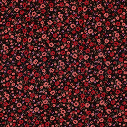 VISCOSE RADIANCE FLOWERS BLACK (hover)
