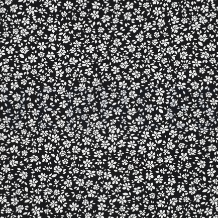 VISCOSE POPLIN STRETCH SMALL FLOWERS BLACK (hover)