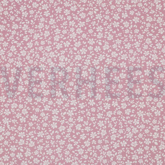 VISCOSE POPLIN STRETCH SMALL FLOWERS CHERRYBLOSSOM #7
