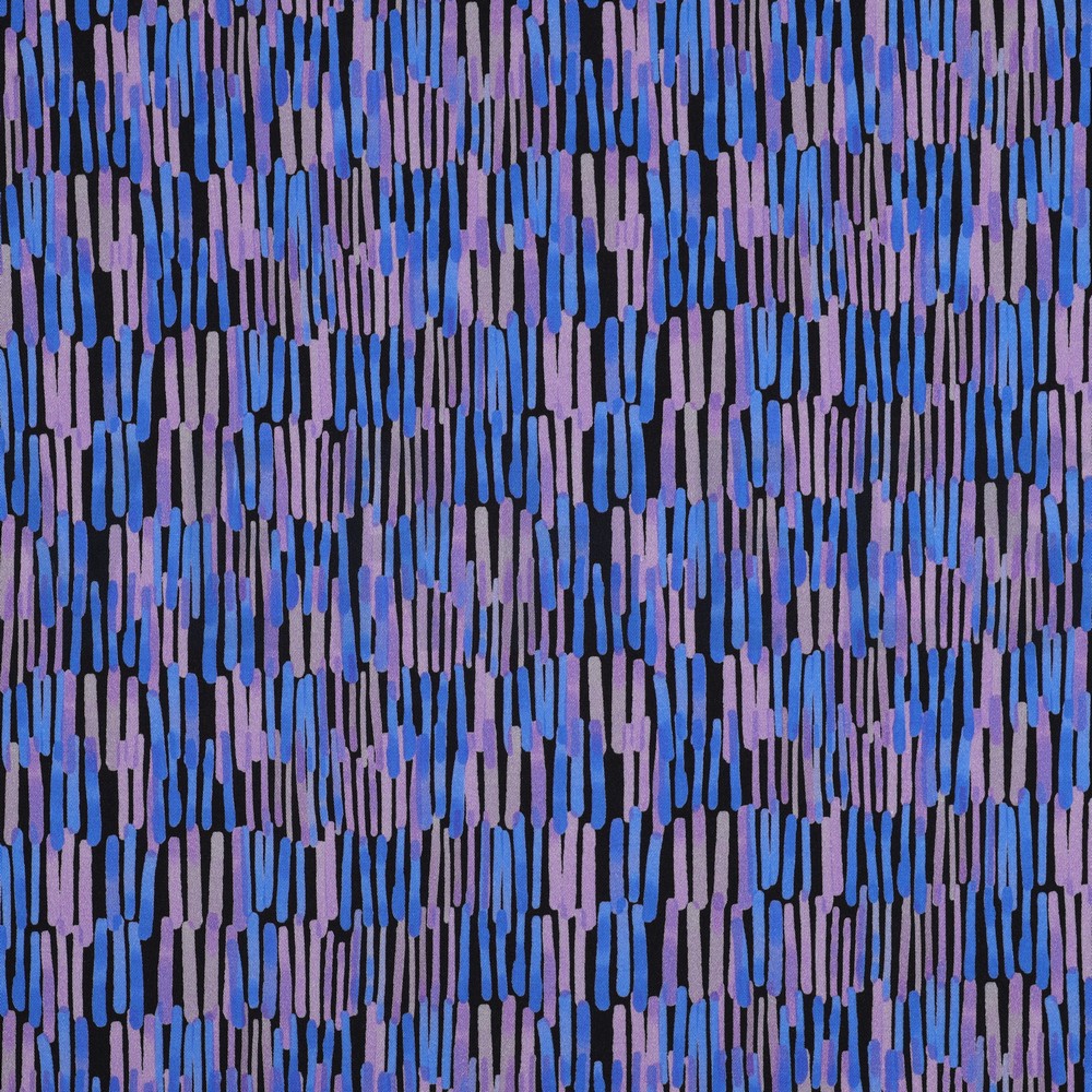 ROSELLA STRETCH DIGITAL STRIPES BLACK