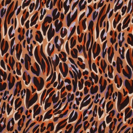 FRENCH TERRY DIGITAL ANIMAL SKIN CINNAMON #7