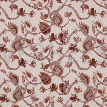 FRENCH TERRY DIGITAL SQUIRRELS ECRU (hover)