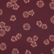 SOFTSHELL DIGITAL FLOWERS AUBERGINE (thumbnail)