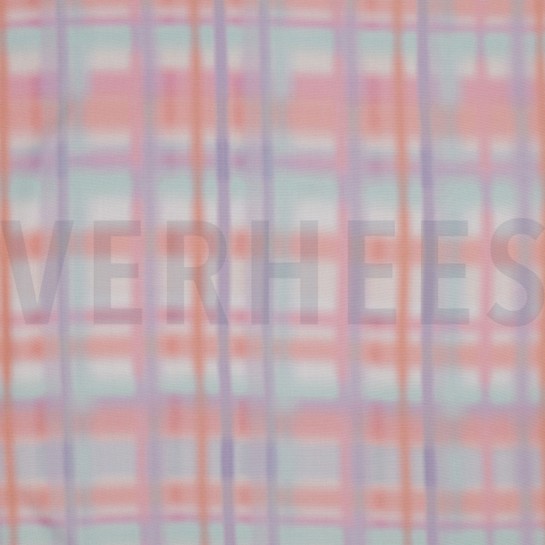 VISCOSE RADIANCE DIGITAL CHECKS PEACH #7