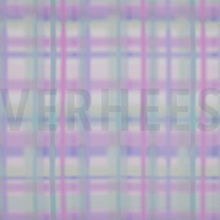 VISCOSE RADIANCE DIGITAL CHECKS PURPLE (hover)