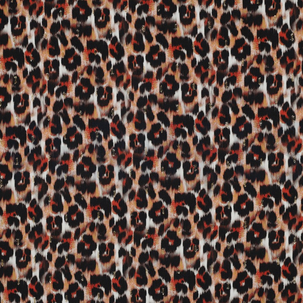 VISCOSE LUREX DIGITAL ANIMAL SKIN BROWN