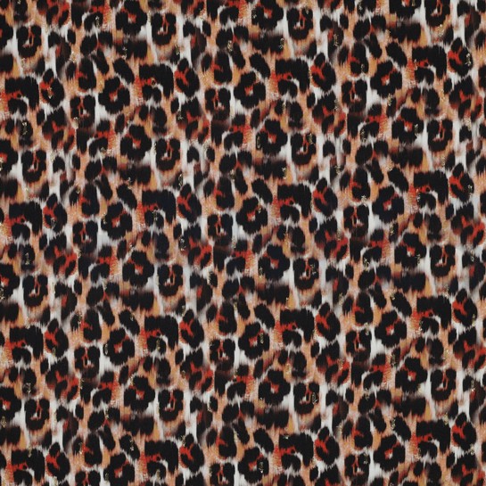 VISCOSE LUREX DIGITAL ANIMAL SKIN BROWN #7
