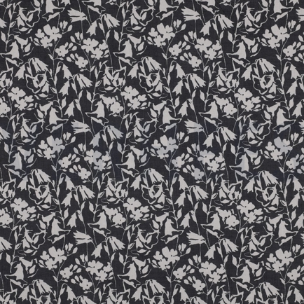 COTTON VOILE FLOWERS BLACK (hover)