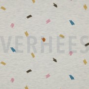 JERSEY MELANGE GLITTER SCRIBBLES ECRU (thumbnail)