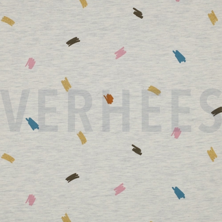 JERSEY MELANGE GLITTER SCRIBBLES ECRU (hover)