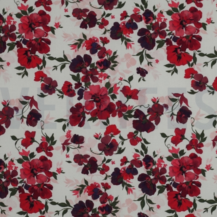 LENZING™ ECOVERO™ DIGITAL FLOWERS OFFWHITE (hover)