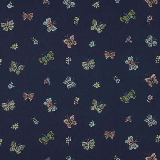 POPLIN DIGITAL BUTTERFLIES NAVY #7