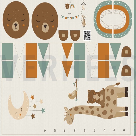 TOILE DÉCORATION DIGITAL DÉCO CHAMBRE D’ENFANT PANNEAU EFFET LIN #7