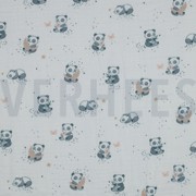 DOUBLE GAUZE DIGITAL PANDA WHITE (thumbnail)