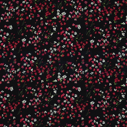 LENZING™ ECOVERO™ DIGITAL FLOWERS BLACK (hover)