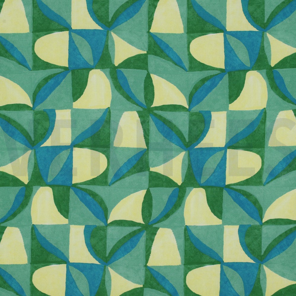 LENZING™ ECOVERO™ DIGITAL ABSTRACT GREEN