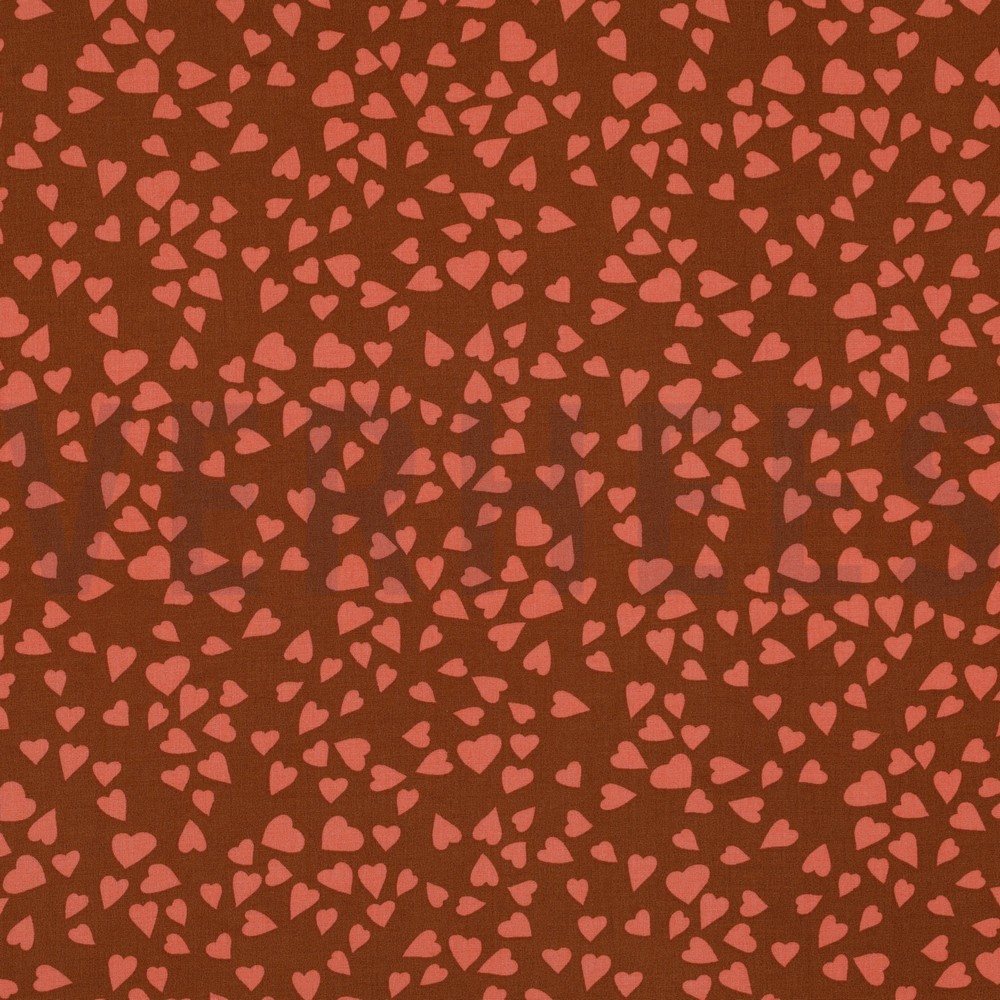 LENZING™ ECOVERO™ HEARTS BROWN