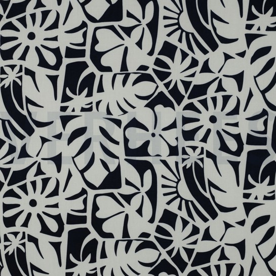 LENZING™ ECOVERO™ GEOMETRIC NAVY #7