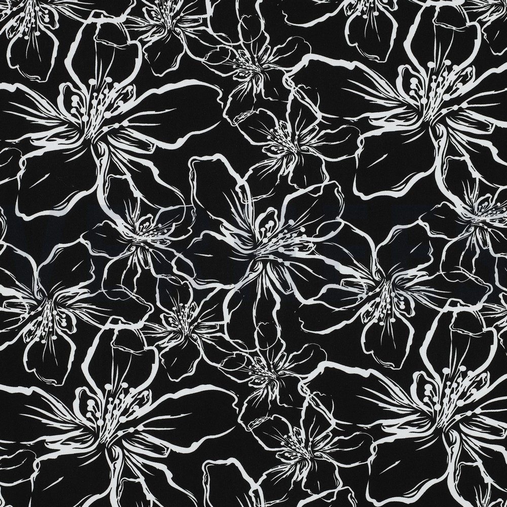 LENZING™ ECOVERO™ FLOWERS BLACK