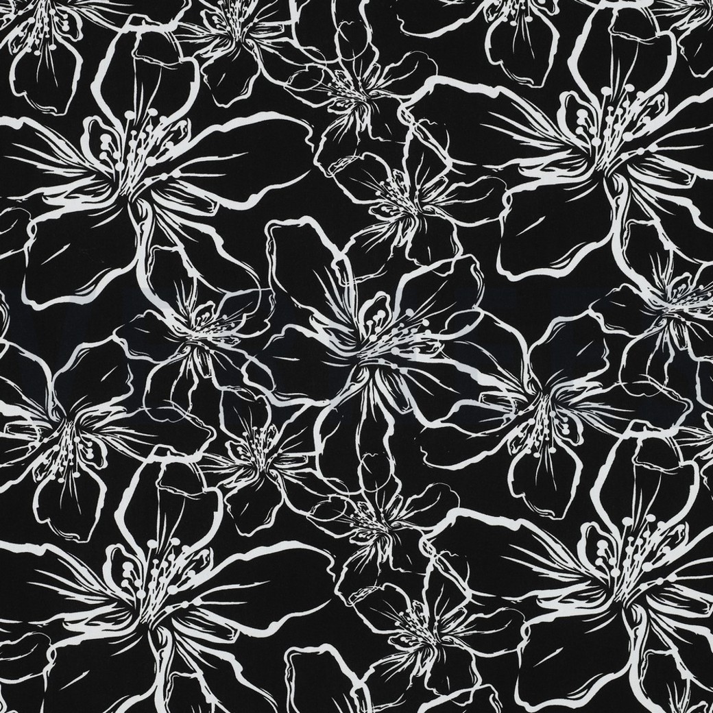 LENZING™ ECOVERO™ FLOWERS BLACK